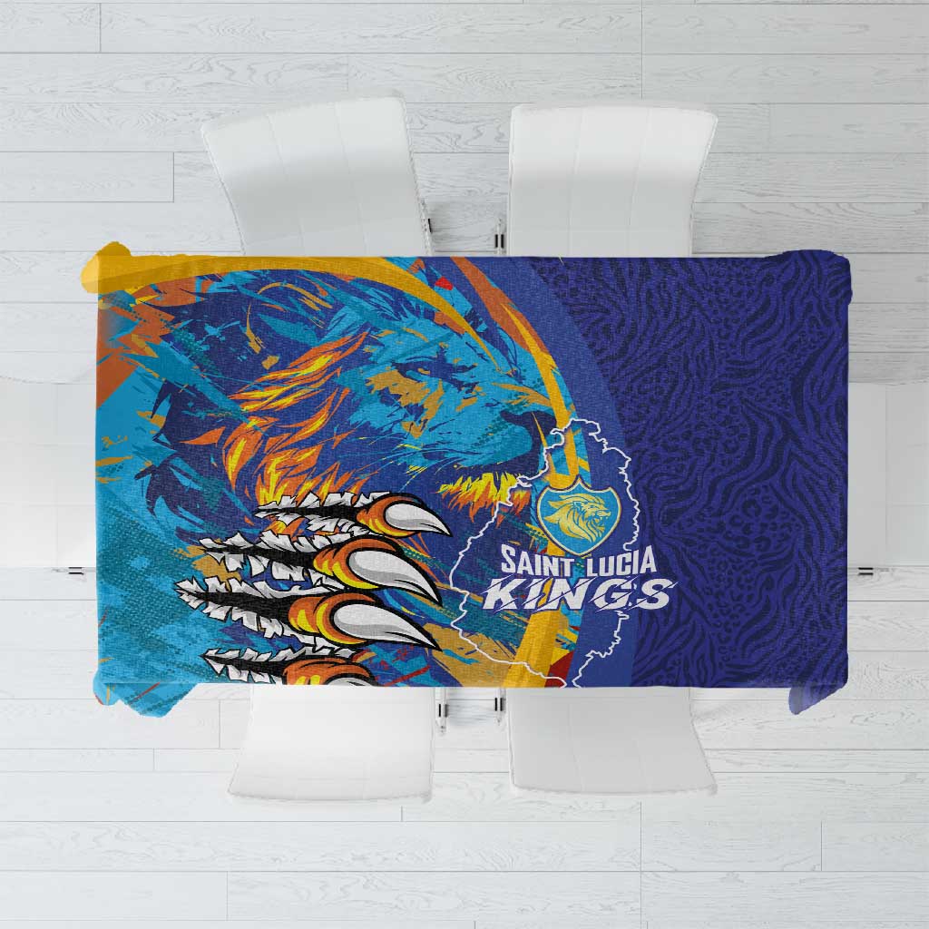Saint Lucia Cricket Kings Tablecloth Caribbean-Roar of Power Lions - African Pride