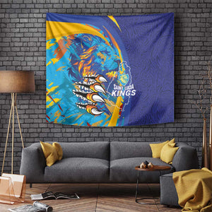 Saint Lucia Cricket Kings Tapestry Caribbean-Roar of Power Lions - African Pride