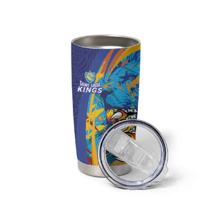 Custom Saint Lucia Cricket Kings Tumbler Cup Caribbean-Roar of Power Lions - African Pride