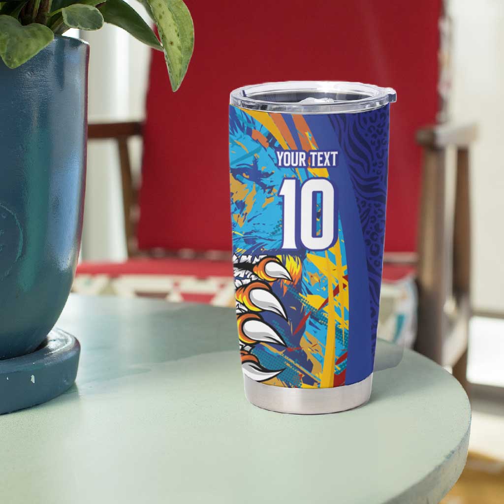 Custom Saint Lucia Cricket Kings Tumbler Cup Caribbean-Roar of Power Lions - African Pride