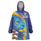 Custom Saint Lucia Cricket Kings Wearable Blanket Hoodie Caribbean-Roar of Power Lions - African Pride