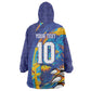 Custom Saint Lucia Cricket Kings Wearable Blanket Hoodie Caribbean-Roar of Power Lions - African Pride