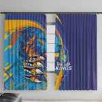 Saint Lucia Cricket Kings Window Curtain Caribbean-Roar of Power Lions - African Pride