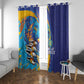 Saint Lucia Cricket Kings Window Curtain Caribbean-Roar of Power Lions - African Pride
