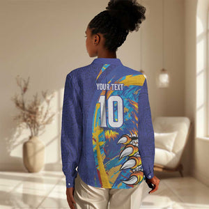 Custom Saint Lucia Cricket Kings Women Casual Shirt Caribbean-Roar of Power Lions - African Pride