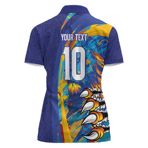Custom Saint Lucia Cricket Kings Women Polo Shirt Caribbean-Roar of Power Lions - African Pride