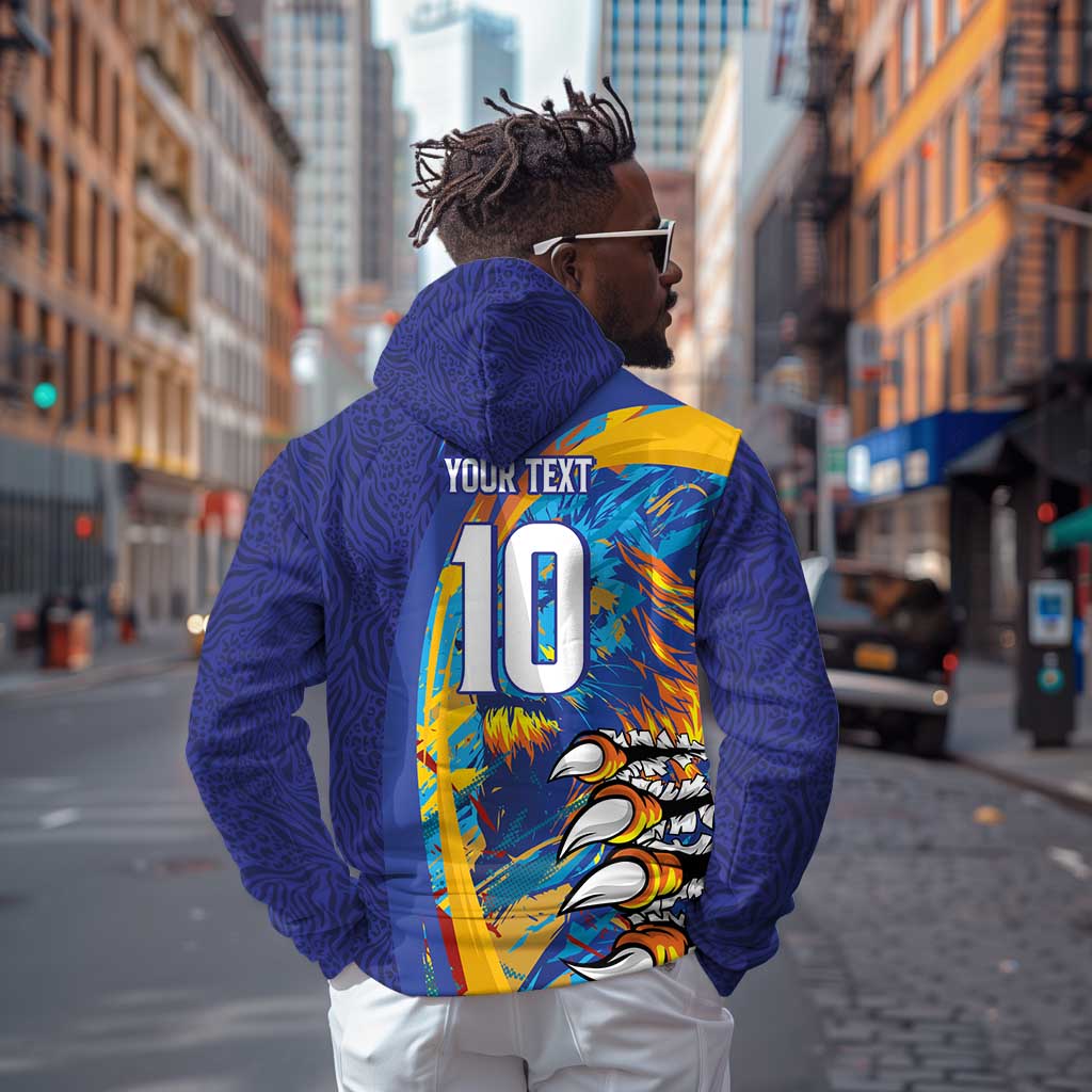 Custom Saint Lucia Cricket Kings Zip Hoodie Caribbean-Roar of Power Lions - African Pride