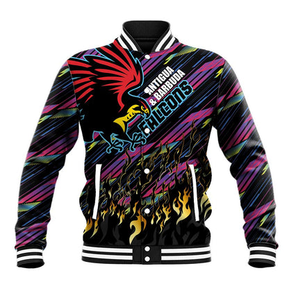 Custom Antigua & Barbuda Cricket Falcons Baseball Jacket Through The Fire-Go Glory - African Pride