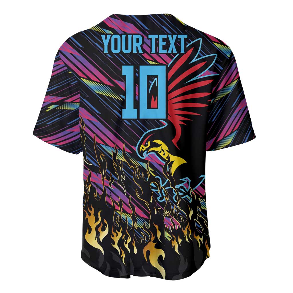 Custom Antigua & Barbuda Cricket Falcons Baseball Jersey Through The Fire-Go Glory - African Pride