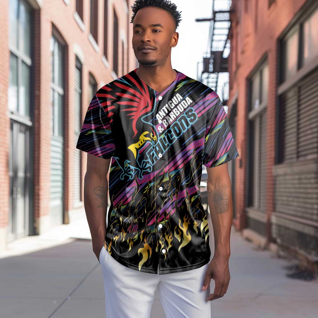 Custom Antigua & Barbuda Cricket Falcons Baseball Jersey Through The Fire-Go Glory - African Pride