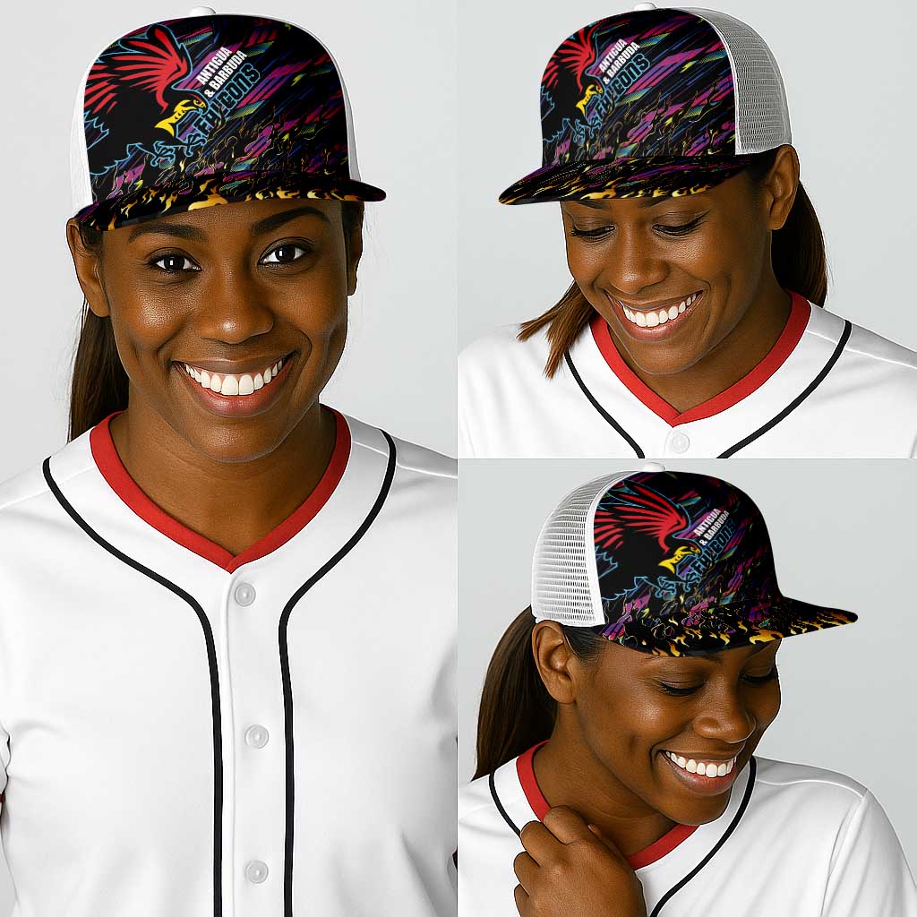 Antigua & Barbuda Cricket Falcons Baseball Net Cap Through The Fire-Go Glory - African Pride