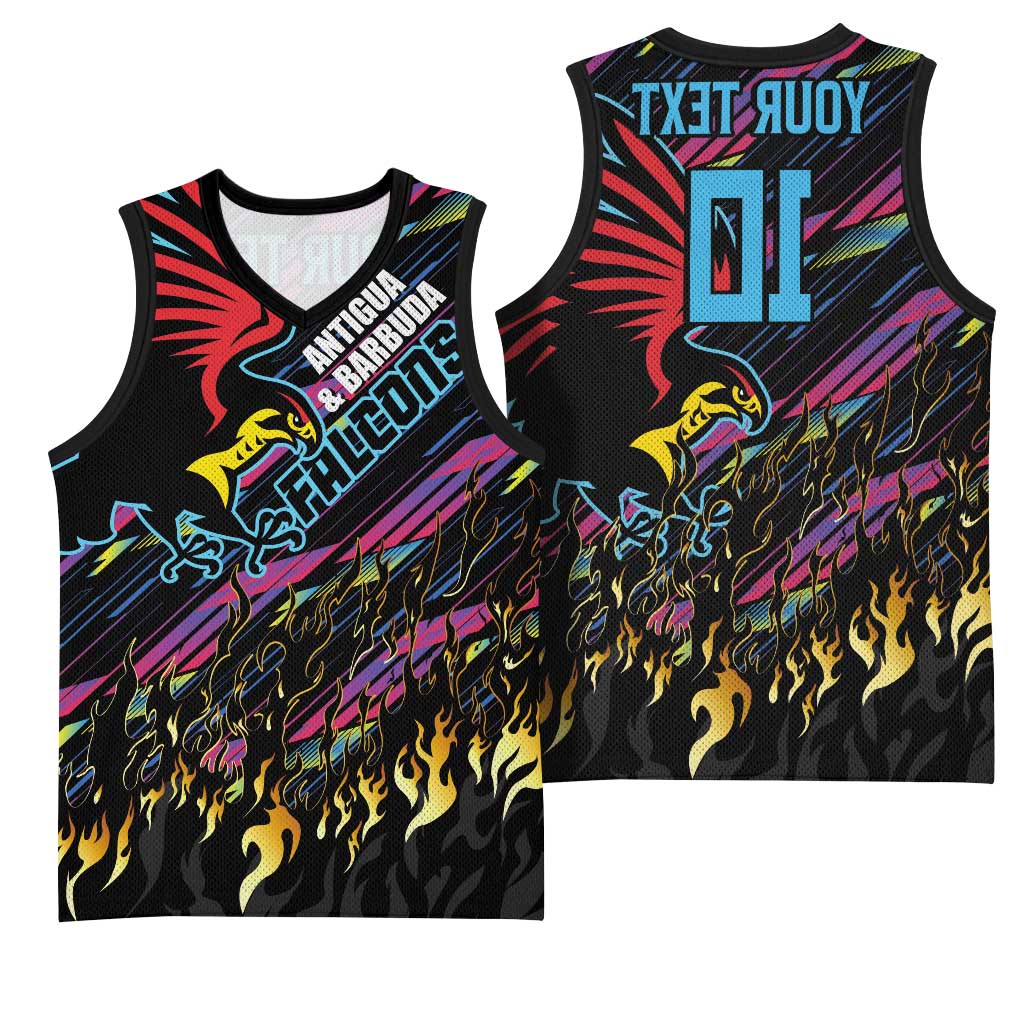 Custom Antigua & Barbuda Cricket Falcons Basketball Jersey Through The Fire-Go Glory - African Pride