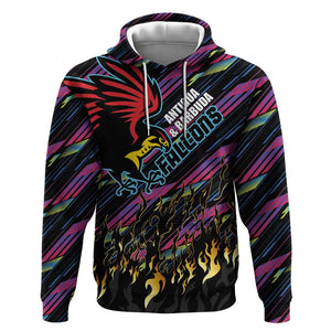 Custom Antigua & Barbuda Cricket Falcons Hoodie Through The Fire-Go Glory - African Pride