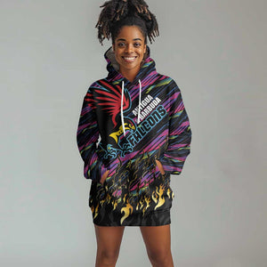 Custom Antigua & Barbuda Cricket Falcons Hoodie Dress Through The Fire-Go Glory - African Pride