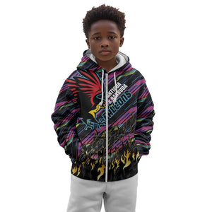 Custom Antigua & Barbuda Cricket Falcons Kid Hoodie Through The Fire-Go Glory - African Pride