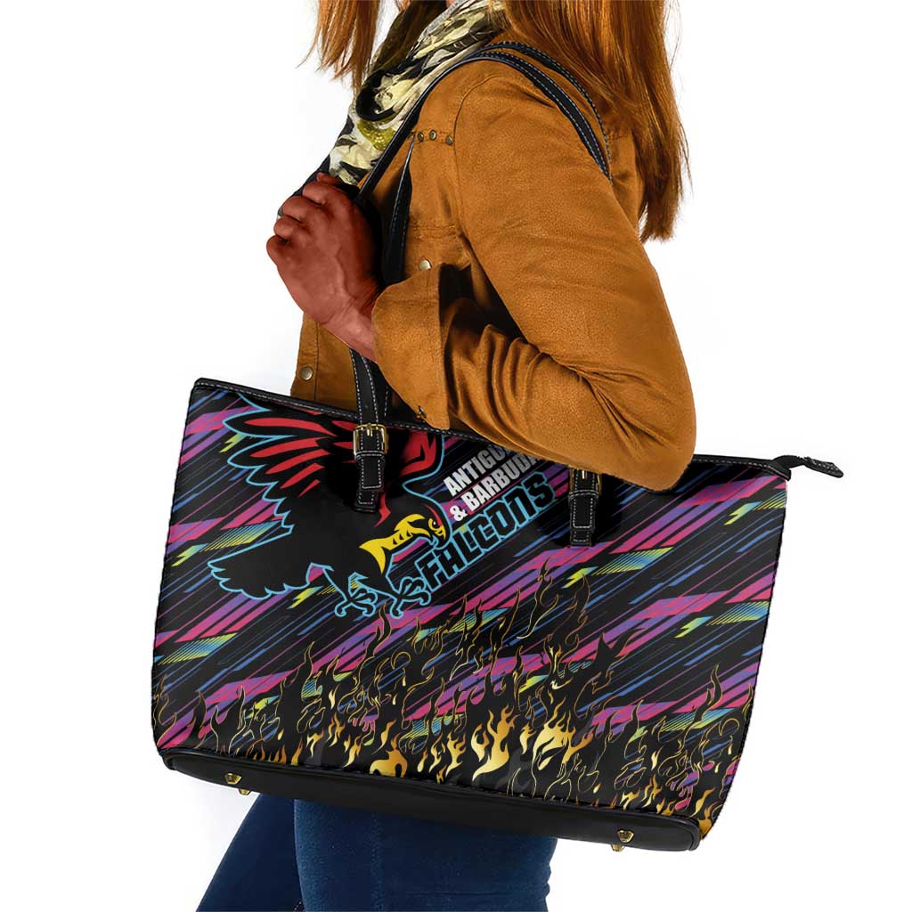 Antigua & Barbuda Cricket Falcons Leather Tote Bag Through The Fire-Go Glory - African Pride