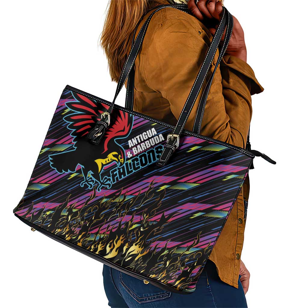 Antigua & Barbuda Cricket Falcons Leather Tote Bag Through The Fire-Go Glory - African Pride