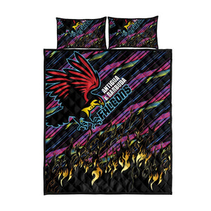 Antigua & Barbuda Cricket Falcons Quilt Bed Set Through The Fire-Go Glory - African Pride