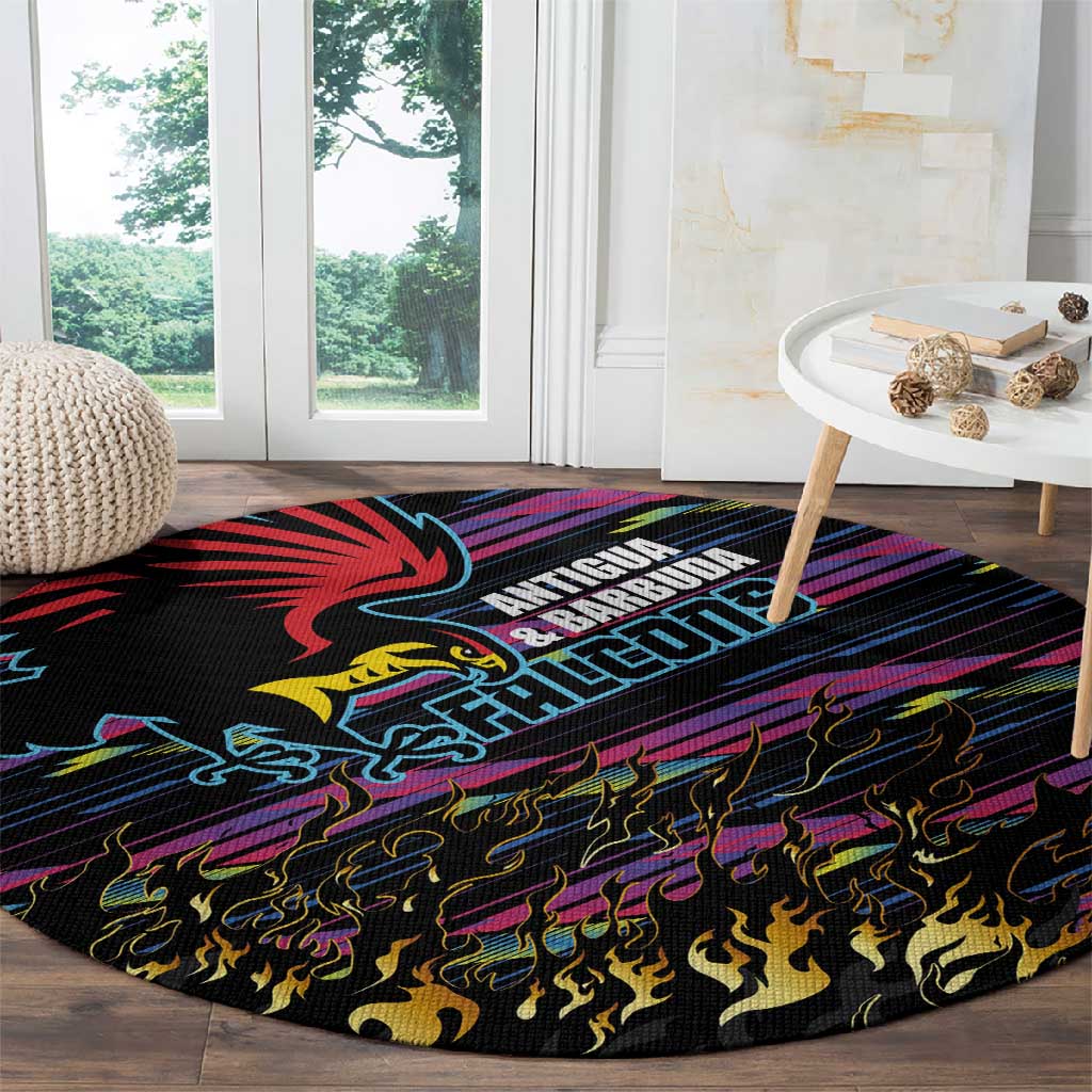Antigua & Barbuda Cricket Falcons Round Carpet Through The Fire-Go Glory - African Pride