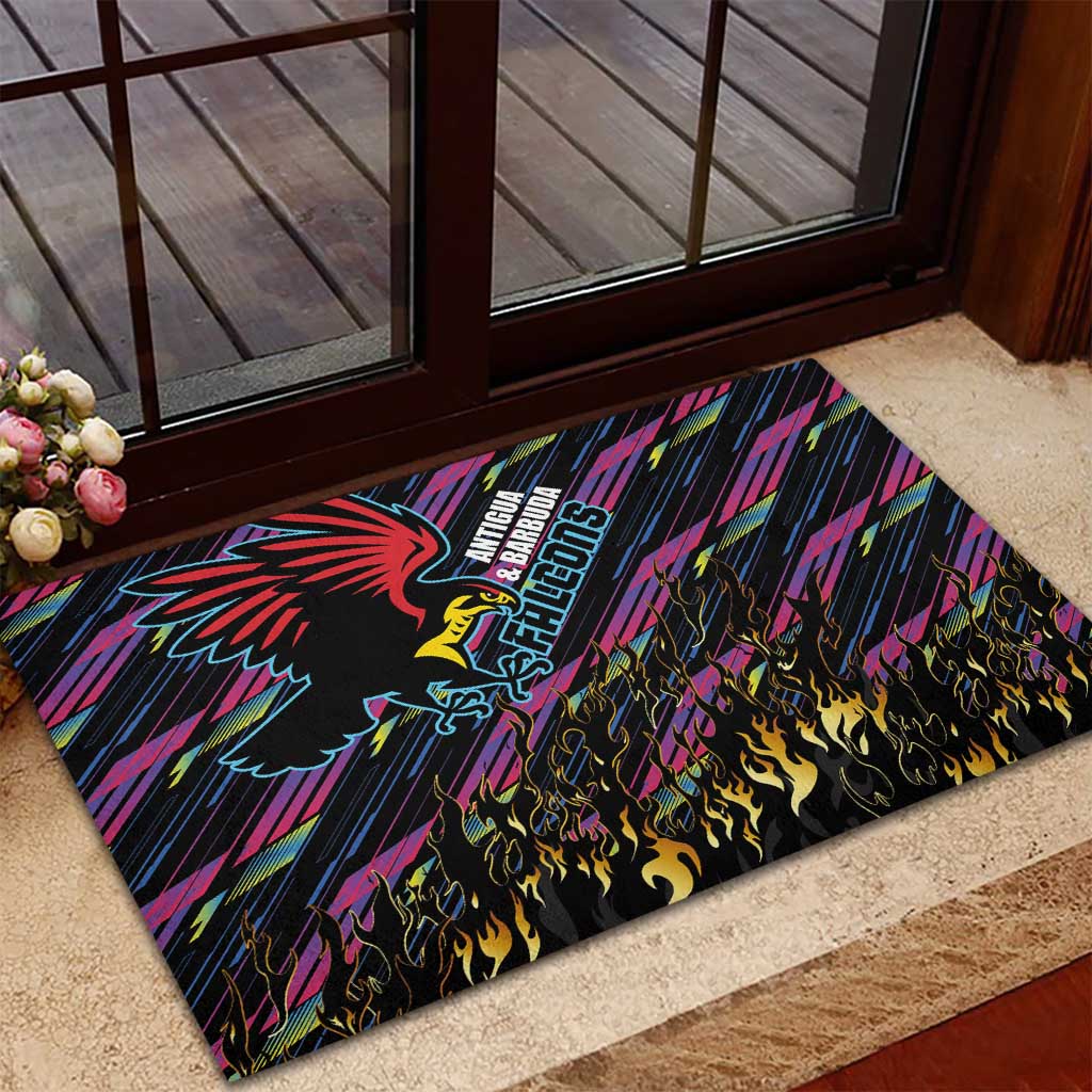 Antigua & Barbuda Cricket Falcons Rubber Doormat Through The Fire-Go Glory - African Pride