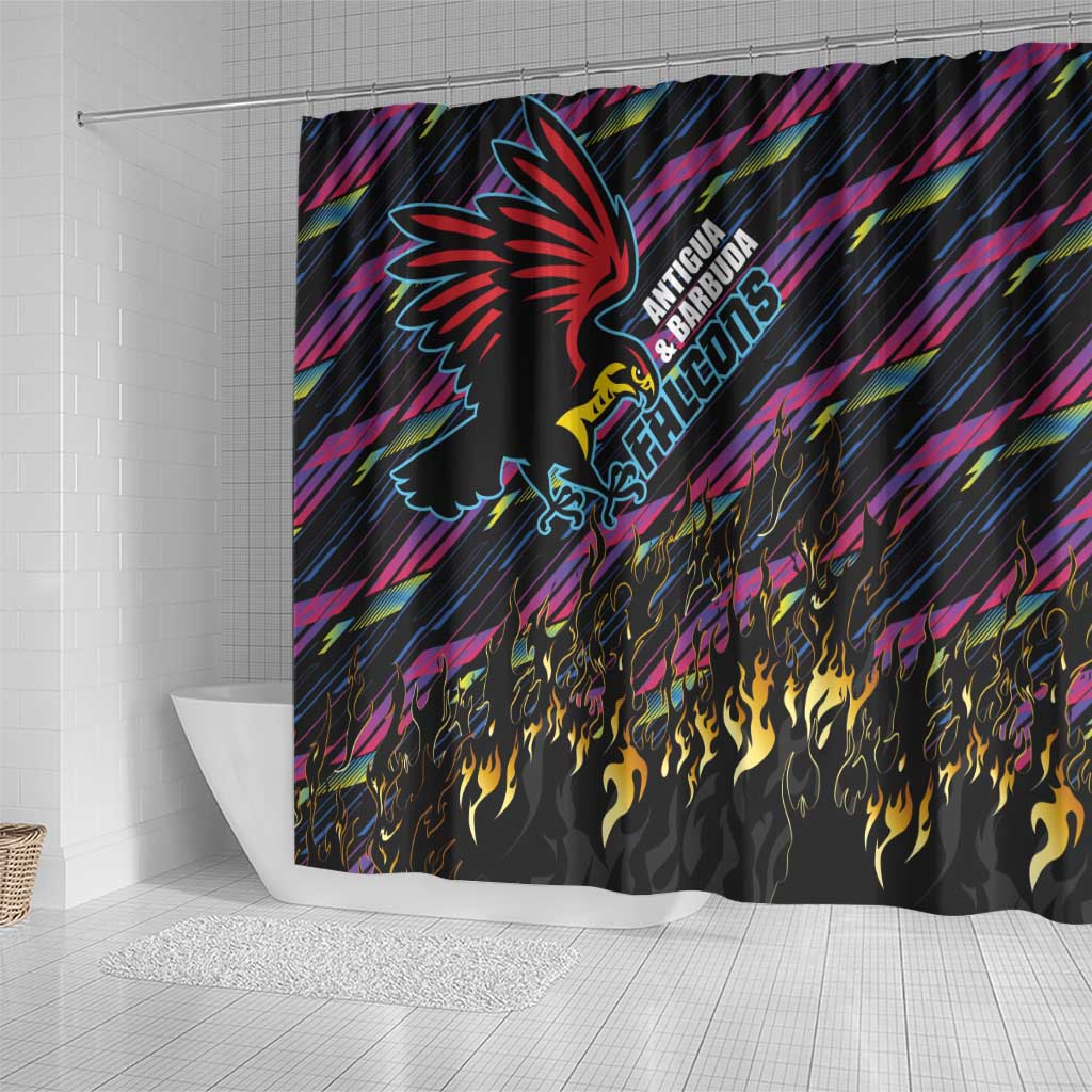 Antigua & Barbuda Cricket Falcons Shower Curtain Through The Fire-Go Glory - African Pride