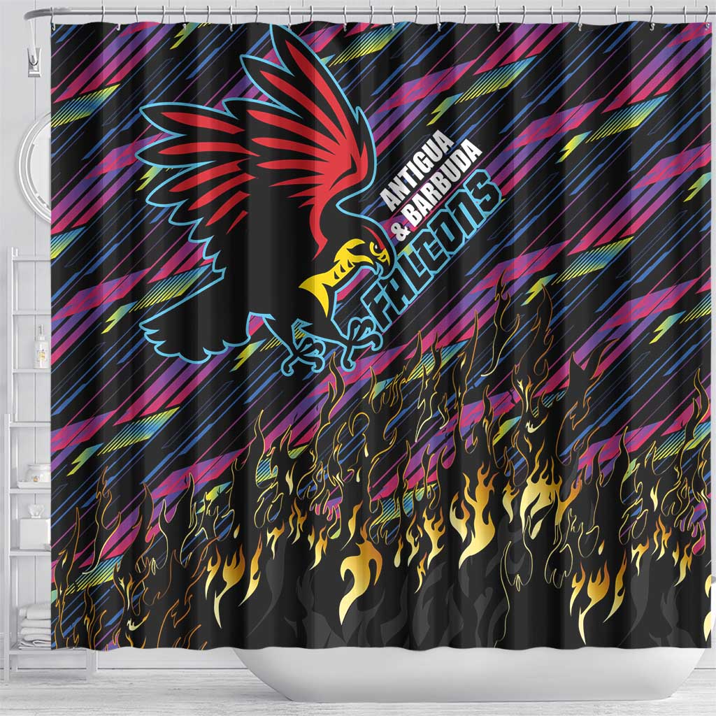 Antigua & Barbuda Cricket Falcons Shower Curtain Through The Fire-Go Glory - African Pride