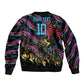 Custom Antigua & Barbuda Cricket Falcons Sleeve Zip Bomber Jacket Through The Fire-Go Glory - African Pride
