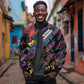 Custom Antigua & Barbuda Cricket Falcons Sleeve Zip Bomber Jacket Through The Fire-Go Glory - African Pride