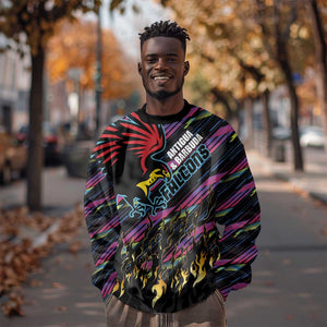 Custom Antigua & Barbuda Cricket Falcons Sweatshirt Through The Fire-Go Glory - African Pride