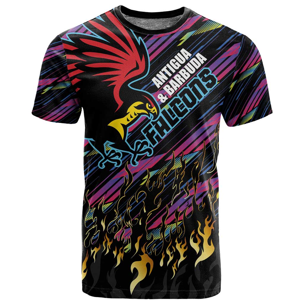 Custom Antigua & Barbuda Cricket Falcons T shirt Through The Fire-Go Glory - African Pride