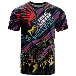Custom Antigua & Barbuda Cricket Falcons T shirt Through The Fire-Go Glory - African Pride