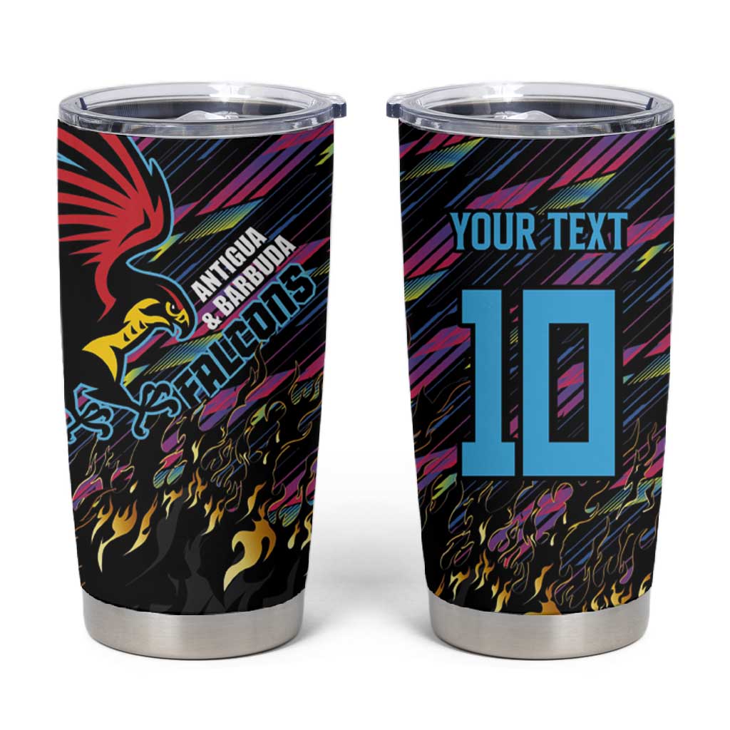 Custom Antigua & Barbuda Cricket Falcons Tumbler Cup Through The Fire-Go Glory - African Pride