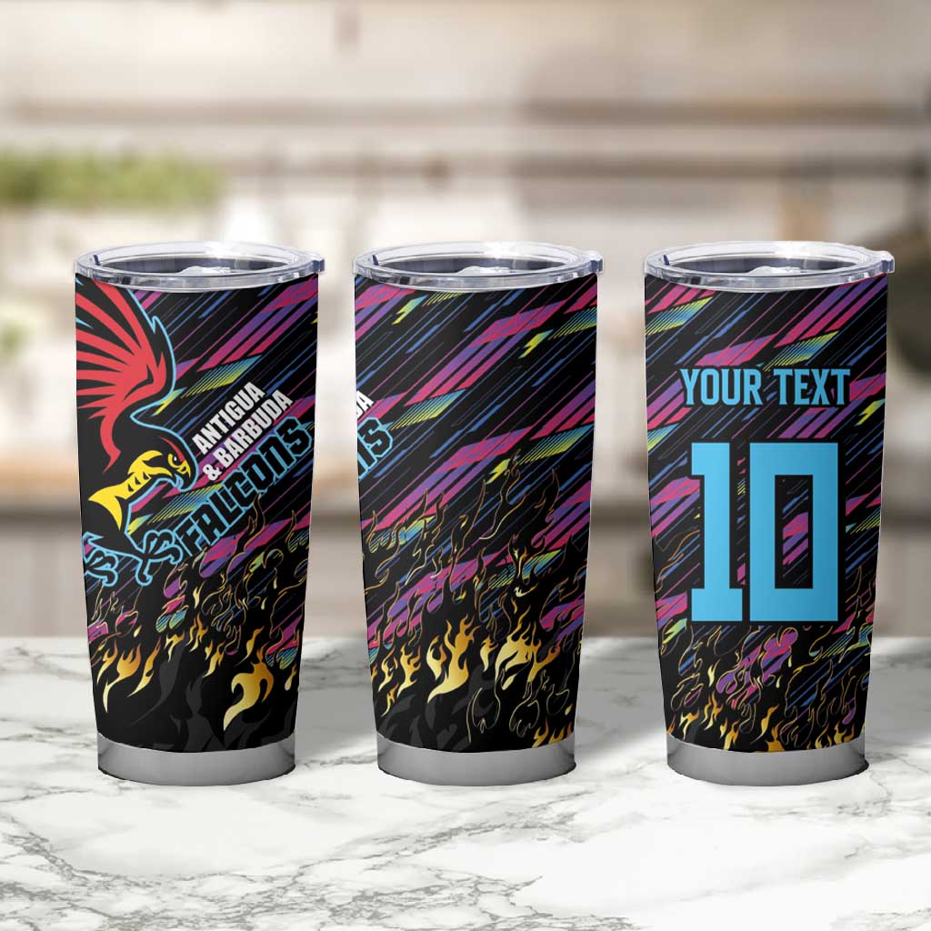 Custom Antigua & Barbuda Cricket Falcons Tumbler Cup Through The Fire-Go Glory - African Pride