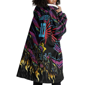 Custom Antigua & Barbuda Cricket Falcons Wearable Blanket Hoodie Through The Fire-Go Glory - African Pride