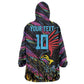 Custom Antigua & Barbuda Cricket Falcons Wearable Blanket Hoodie Through The Fire-Go Glory - African Pride