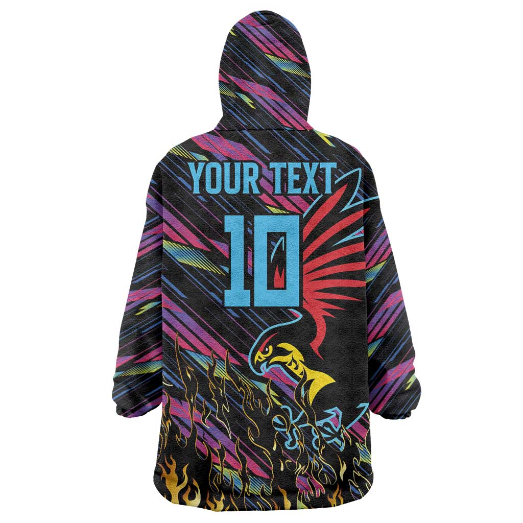 Custom Antigua & Barbuda Cricket Falcons Wearable Blanket Hoodie Through The Fire-Go Glory - African Pride