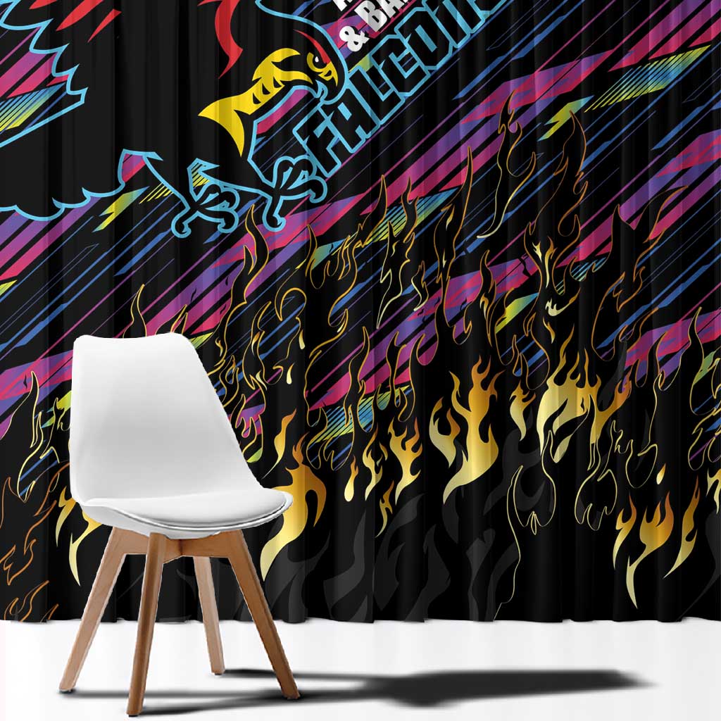 Antigua & Barbuda Cricket Falcons Window Curtain Through The Fire-Go Glory - African Pride