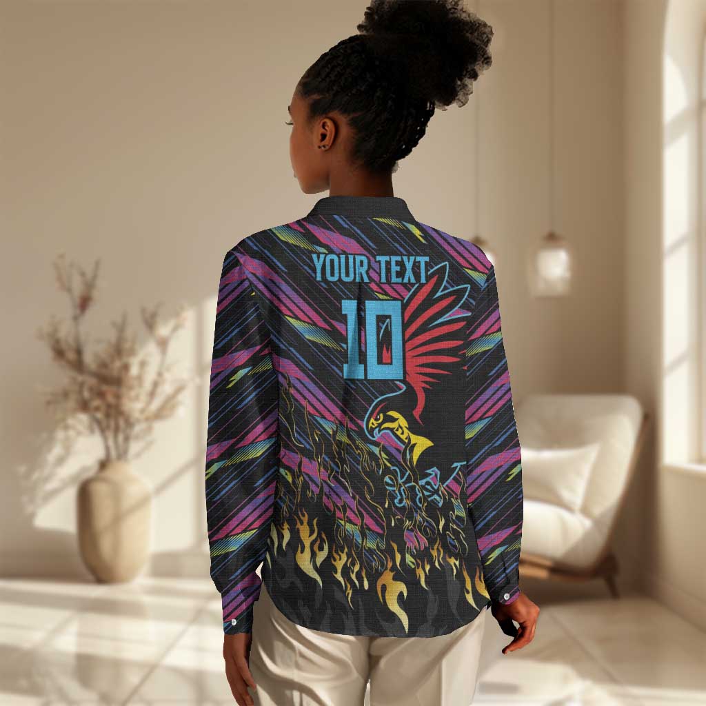 Custom Antigua & Barbuda Cricket Falcons Women Casual Shirt Through The Fire-Go Glory - African Pride