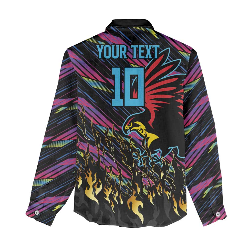 Custom Antigua & Barbuda Cricket Falcons Women Casual Shirt Through The Fire-Go Glory - African Pride