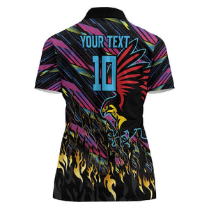 Custom Antigua & Barbuda Cricket Falcons Women Polo Shirt Through The Fire-Go Glory - African Pride