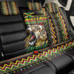 Jamaican Reggae-One Love Back Car Seat Cover Tribal African Pattern and Roaring Lion - African Pride