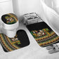 Jamaican Reggae-One Love Bathroom Set Tribal African Pattern and Roaring Lion - African Pride