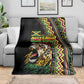 Jamaican Reggae-One Love Blanket Tribal African Pattern and Roaring Lion - African Pride