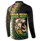 Personalized Jamaican Reggae-One Love Button Sweatshirt Tribal African Pattern and Roaring Lion