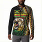 Personalized Jamaican Reggae-One Love Button Sweatshirt Tribal African Pattern and Roaring Lion