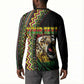 Personalized Jamaican Reggae-One Love Button Sweatshirt Tribal African Pattern and Roaring Lion