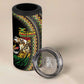 Jamaican Reggae-One Love 4 in 1 Can Cooler Tumbler Tribal African Pattern and Roaring Lion - African Pride