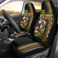 Jamaican Reggae-One Love Car Seat Cover Tribal African Pattern and Roaring Lion - African Pride