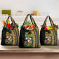 Jamaican Reggae-One Love Grocery Bag Tribal African Pattern and Roaring Lion - African Pride