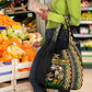 Jamaican Reggae-One Love Grocery Bag Tribal African Pattern and Roaring Lion - African Pride
